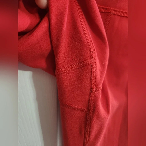 Athleta Revolution lazer cut 7/8 tight Powervita red athleisure woman small - Picture 13 of 16